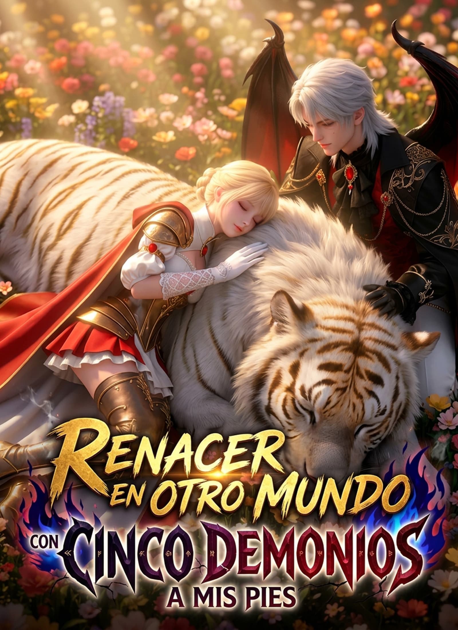 Renacer en otro mundo con cinco demonios a mis pies