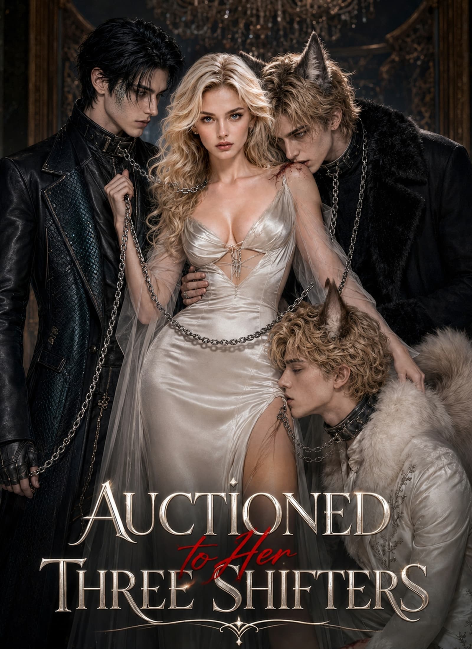Auctioned to Her Three Shifters