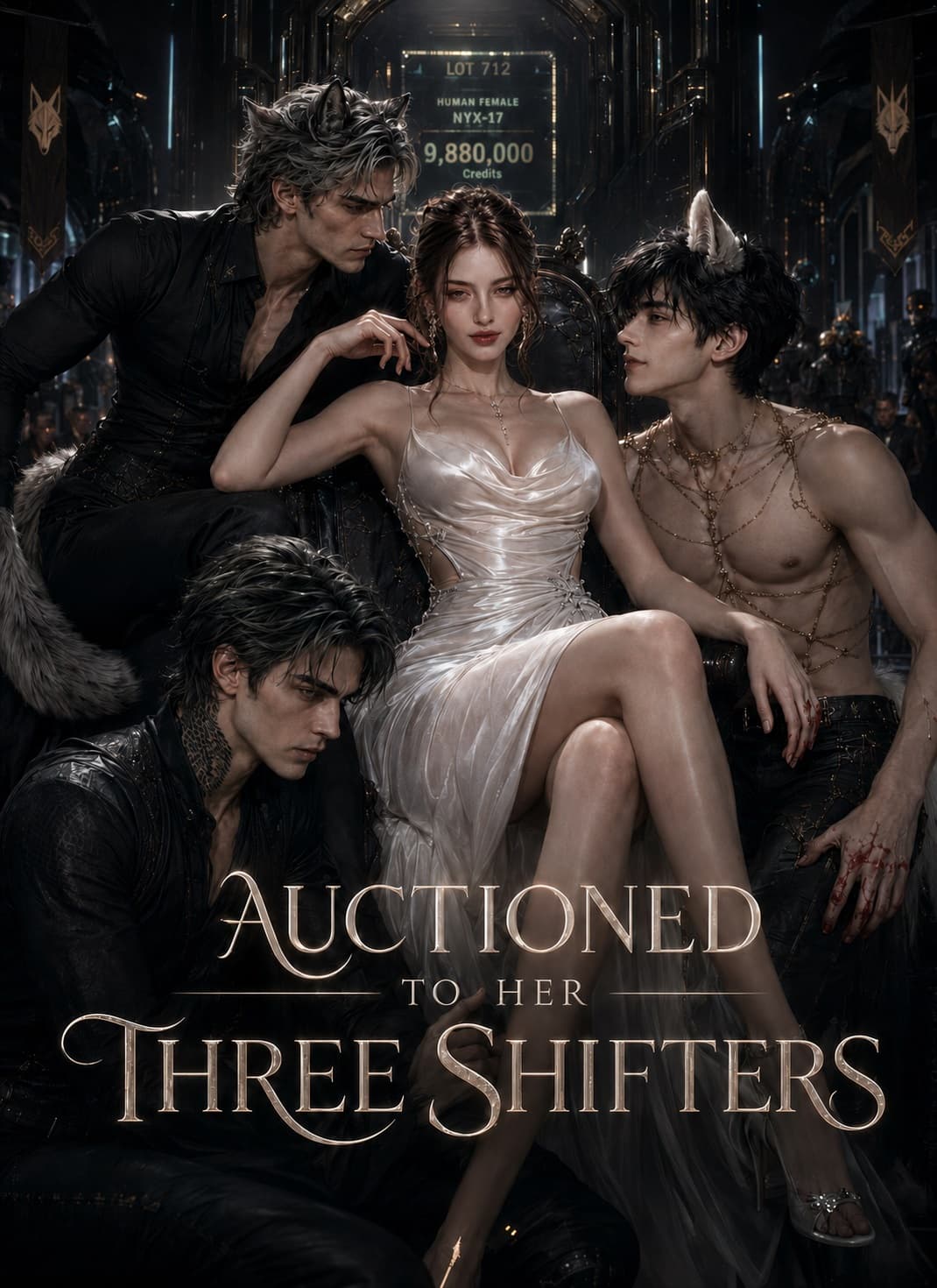 Auctioned to Her Three Shifters